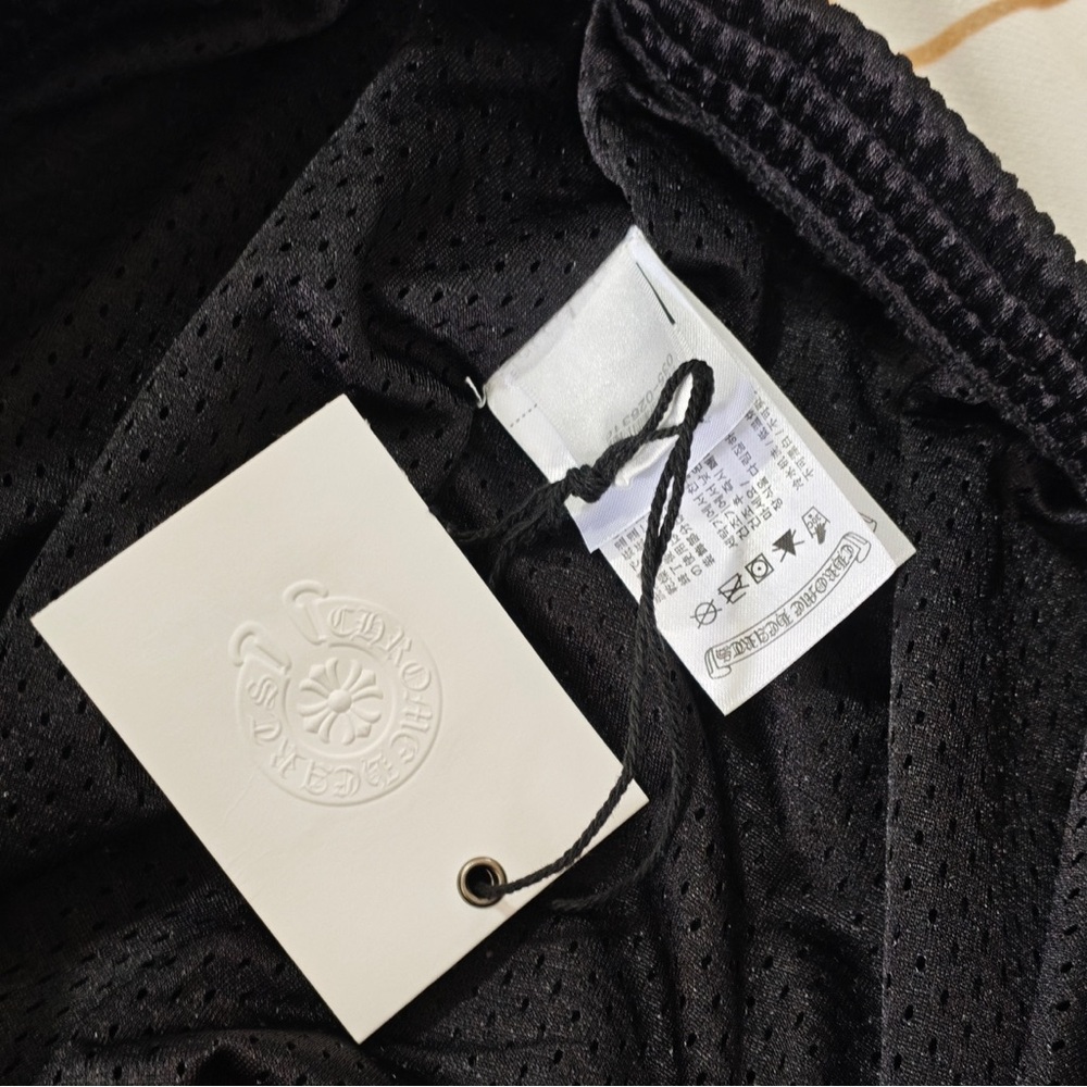 Chrome Hearts Black Mesh Athletic Shorts with Embroidered Logo - Picture 6 of 9